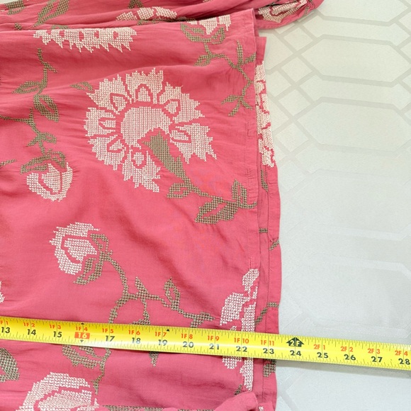 Payal Pratap by Anthropologie Rhododendron Embroidered Blouse Top Size 12 - Picture 7 of 7